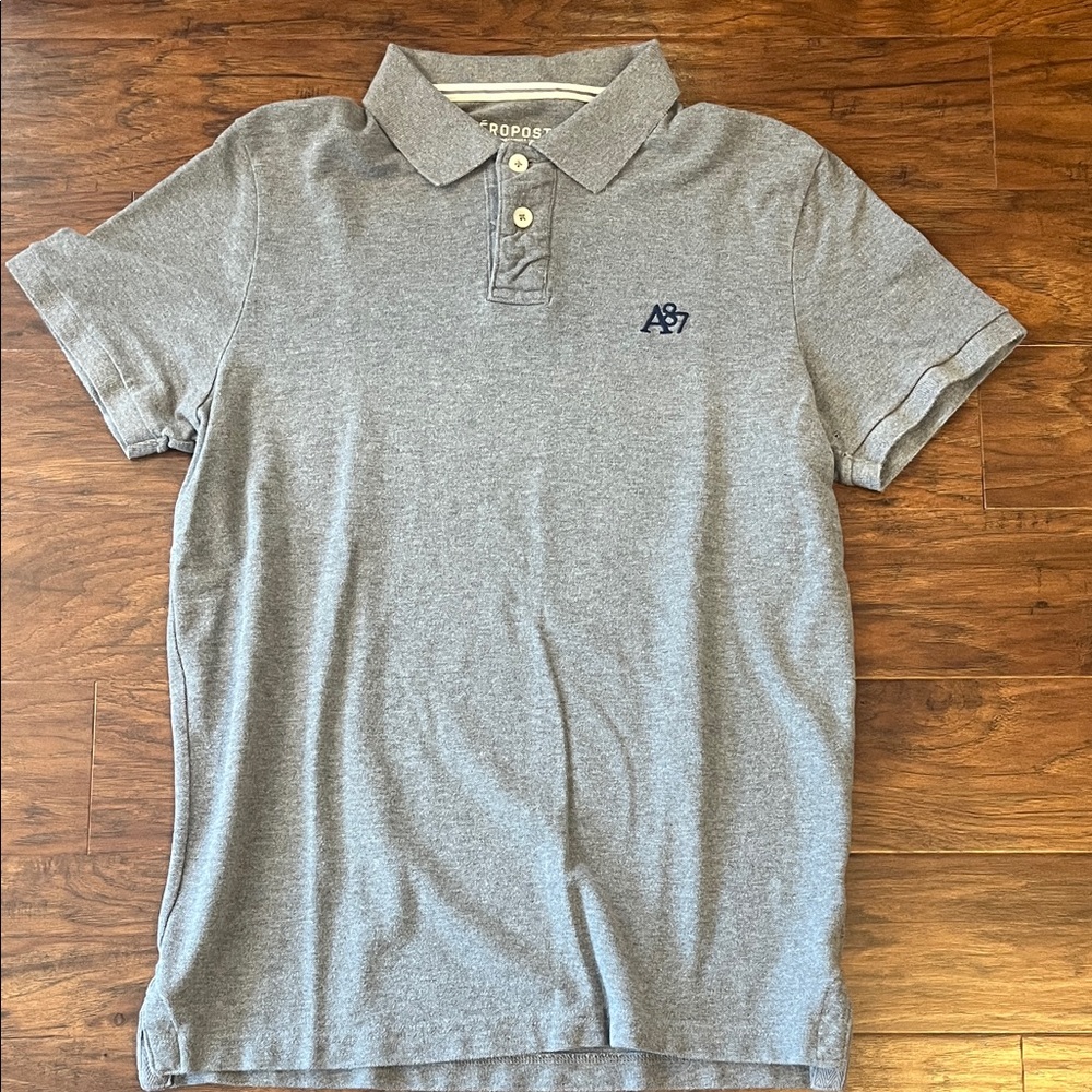 Aeropostale Heather Gray Polo Shirt for Men